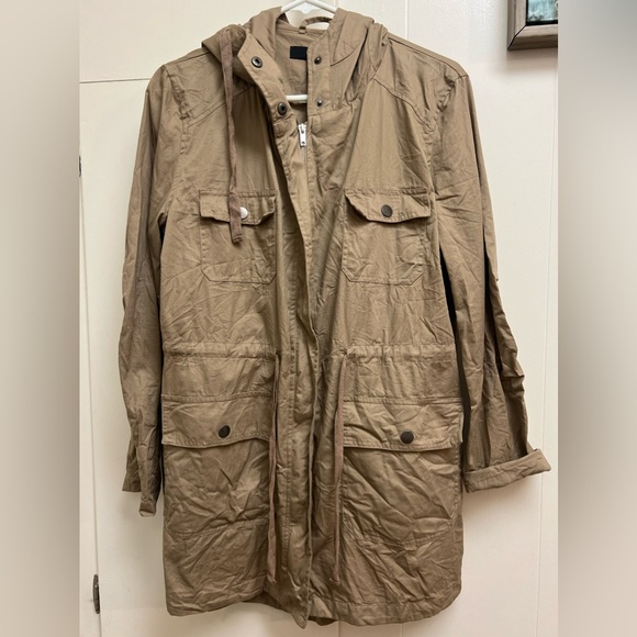 Tan / Khaki Lightweight Anorak / Utility Style Jacket (perfect for spring) - Picture 1 of 4